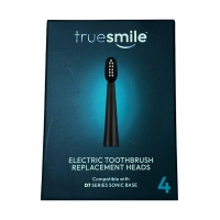 Set 4 rezerve pentru periuta de dinti electrica Sonic D7 True Smile, negru TS0116